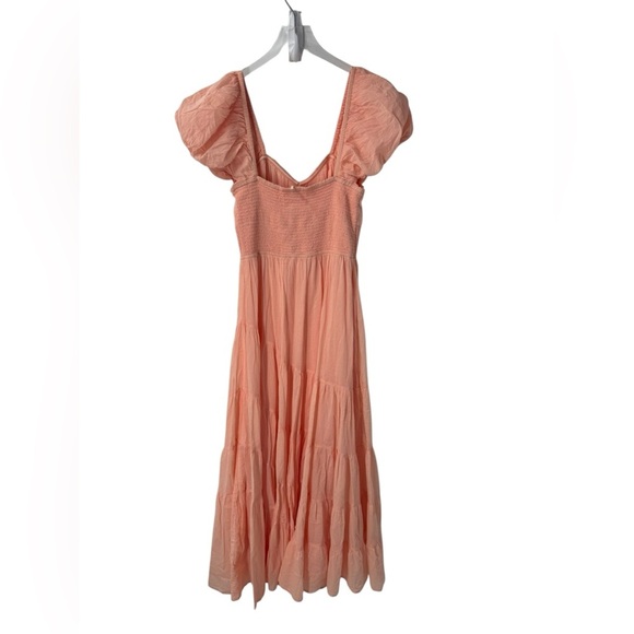 Free people Sundrenched Short-Sleeve Tiered Dress L Women's Casual B2651 - Picture 4 of 4